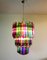 Large Multi Colored Murano Glass Chandelier, 1982, Image 5