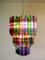 Large Multi Colored Murano Glass Chandelier, 1982 4