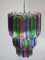 Large Multi Colored Murano Glass Chandelier, 1982 3