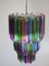 Large Multi Colored Murano Glass Chandelier, 1982, Image 3