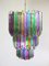 Large Multi Colored Murano Glass Chandelier, 1982 7