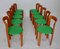 Vintage Honey Brown and Green Dining Chair by Bruno Rey for Dietiker, 1970s 2