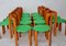 Sedia da pranzo vintage color miele e verde di Bruno Rey per Dietiker, anni '70, Immagine 4