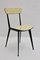 Vintage Italian Black and Cream Lounge Chairs, 1950s, Set of 3 1