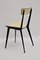 Vintage Italian Black and Cream Lounge Chairs, 1950s, Set of 3 8