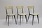 Vintage Italian Black and Cream Lounge Chairs, 1950s, Set of 3 2