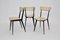 Vintage Italian Black and Cream Lounge Chairs, 1950s, Set of 3 7