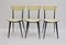 Vintage Italian Black and Cream Lounge Chairs, 1950s, Set of 3, Image 6