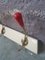 Mid-Century Red and White Coat Rack, 1950s, Image 3