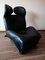 Black Leather Wink Armchair by Toshiyuki Kita for Cassina, 1980s 9