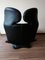 Black Leather Wink Armchair by Toshiyuki Kita for Cassina, 1980s 7