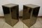 Mid-Century Glass and Nickel-Plated Brass Side Tables, 1950s, Set of 2 1