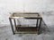 Brass & Chrome Console Table with Mirror, 1970s 6