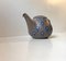 Glasierte dänische Teekanne aus Steingut von Melle Keramik, 1960er 3