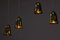 Lámparas colgantes suecas de latón de Boréns, años 50. Juego de 2, Imagen 5