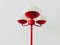Rote Stehlampe aus Opalglas von Kaiser Idell / Kaiser Leuchten, 1960er 8