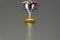 Art Deco French Chromed Brass and Glass Chandelier, 1930s, Image 6