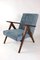 Vintage Grey Velvet Var Lounge Chair, 1970s, Image 1