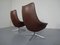 Danish Leather Pirouette Lounge Swivel Chair by H. W. Klein for Bramin, 1960s 18