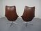 Danish Leather Pirouette Lounge Swivel Chair by H. W. Klein for Bramin, 1960s 5