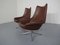 Danish Leather Pirouette Lounge Swivel Chair by H. W. Klein for Bramin, 1960s 3