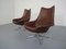 Danish Leather Pirouette Lounge Swivel Chair by H. W. Klein for Bramin, 1960s 16