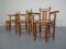 Japanese Wicker Armchairs & Table, 1940s, Set of 4 5