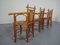 Japanese Wicker Armchairs & Table, 1940s, Set of 4 38
