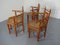 Japanese Wicker Armchairs & Table, 1940s, Set of 4 8