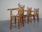 Japanese Wicker Armchairs & Table, 1940s, Set of 4 6