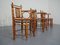 Japanese Wicker Armchairs & Table, 1940s, Set of 4 4