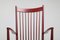 Burgundy J16 Rocking Chair by Hans Wegner, 1944 4