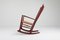 Burgundy J16 Rocking Chair by Hans Wegner, 1944 8