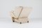 Cream Wool Lounge Chairs with Ottomans, 1970s, Set of 2, Image 5