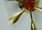 Brass & Metal Ceiling Lamp, 1950s, Image 3