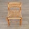 Pine and Rush Chair with Stool, 1960s, Set of 2 6