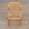 Pine and Rush Chair with Stool, 1960s, Set of 2, Image 6
