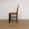 Esszimmerstühle mit Holzgestell & Sitzgeflecht, 1950er, 4er Set 4