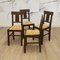 Wood & Rope Dining Chairs, 1950s, Set of 4, Image 3