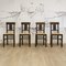 Wood & Rope Dining Chairs, 1950s, Set of 4 2