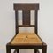 Esszimmerstühle mit Holzgestell & Sitzgeflecht, 1950er, 4er Set 6