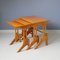 Wooden Nesting Tables, 1950s, Set of 3 1