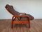 Danish Teak & Leather Lounge Chair from HS Design, 1980s 4