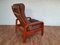 Danish Teak & Leather Lounge Chair from HS Design, 1980s 8