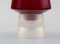 Rote Hygge Kerzenhalter aus Kunstglas von Per Lütken für Holmegaard, 1958, 2er Set 3