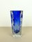 Austrian Blue Glass Vase from Glashütte Kurt Wokan, 1970s 2