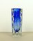 Austrian Blue Glass Vase from Glashütte Kurt Wokan, 1970s, Image 1