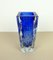 Austrian Blue Glass Vase from Glashütte Kurt Wokan, 1970s 4