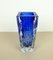 Austrian Blue Glass Vase from Glashütte Kurt Wokan, 1970s, Image 4