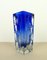 Austrian Blue Glass Vase from Glashütte Kurt Wokan, 1970s 5